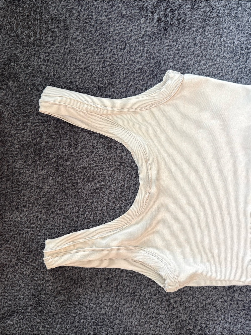 Pitaya Cream Ribbed Crop Tank - Picture 4 of 4